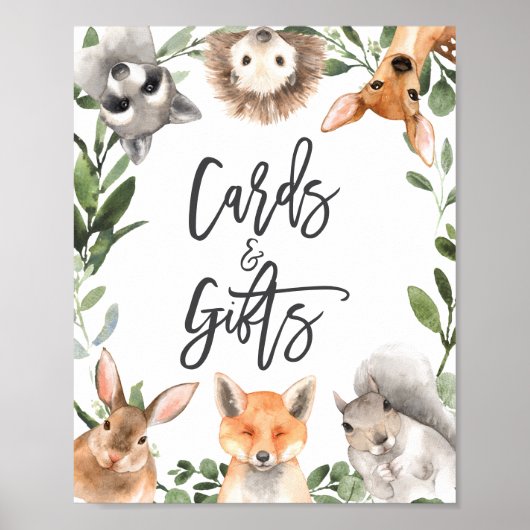 Baby shower van bosgebieden poster (Voorkant)