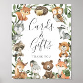 Baby shower van bosgebieden poster (Voorkant)