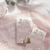 Baby shower van bosland met bloemmeisje informatiekaartje