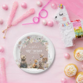 Baby shower van bosland met bloemmeisje papieren bordje (Feest)