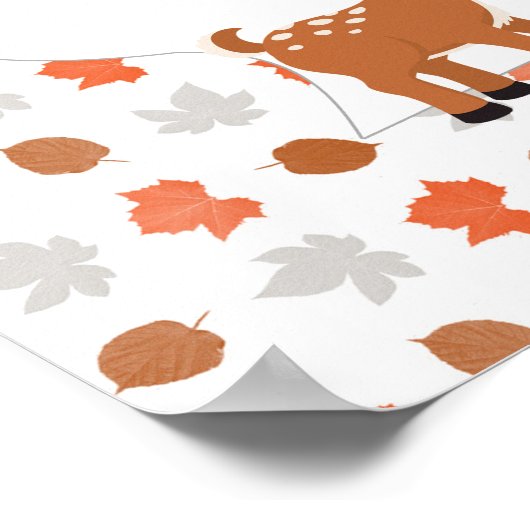 Baby shower van bosland/verjaardagsfeest poster (Hoek)