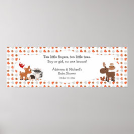 Baby shower van bosland/verjaardagsfeest poster