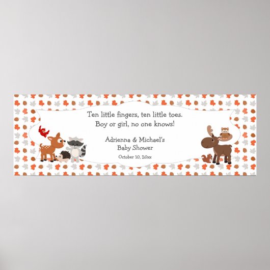 Baby shower van bosland/verjaardagsfeest poster (Voorkant)