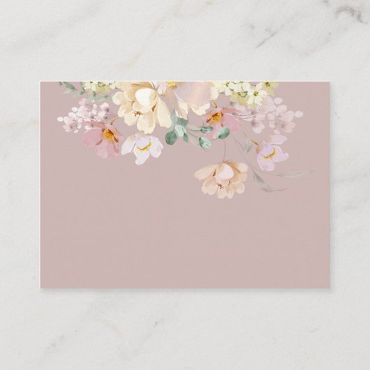 Baby shower van bosland, wildbloem informatiekaartje (Achterkant)