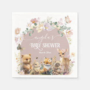 Baby shower van bosland, wildbloem servet