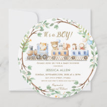 Baby shower van boslanddieren