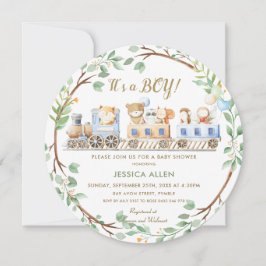 Baby shower van boslanddieren   kaart