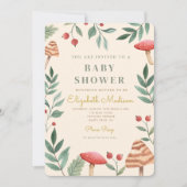 Baby shower van bospaddenstoelen kaart (Voorkant)
