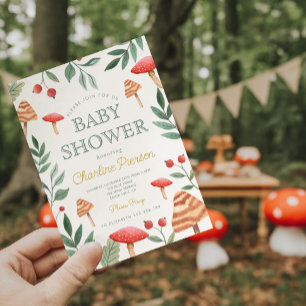 Baby shower van bospaddenstoelen kaart