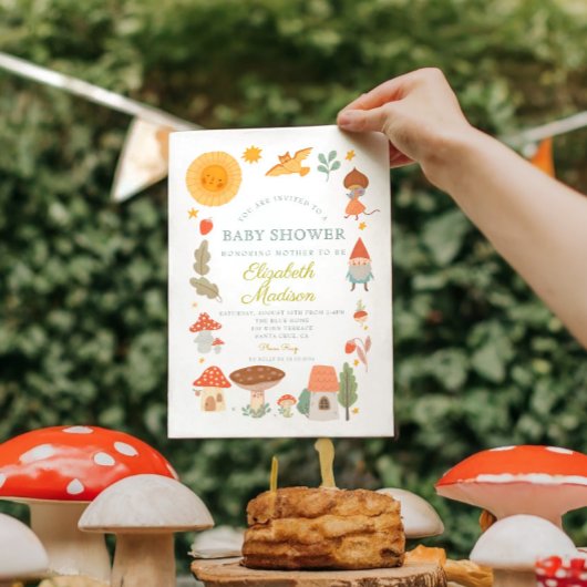 Baby shower van bospaddenstoelen kaart