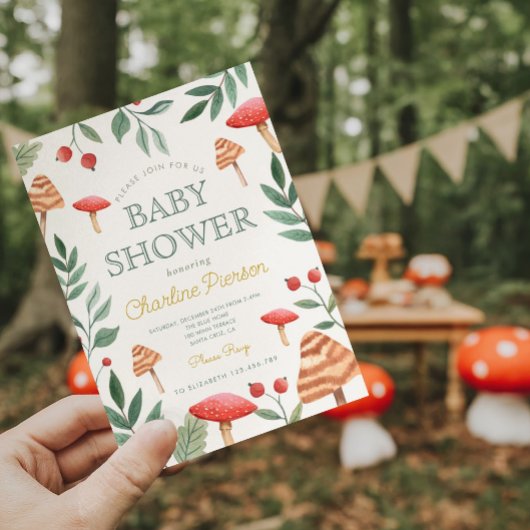Baby shower van bospaddenstoelen kaart