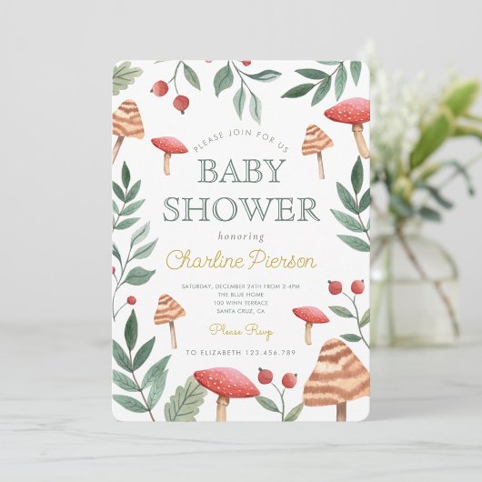 Baby shower van bospaddenstoelen kaart