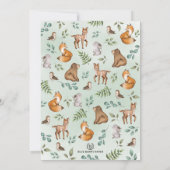 Baby shower van bosrijke bossen kaart (Achterkant)
