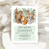 Baby shower van bosrijke bossen kaart