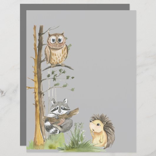 Baby shower van bossen (Voorkant / Achterkant)