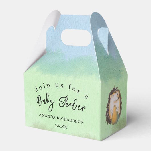 Baby shower van bossen bedankdoosjes (Voorkant Zijde)