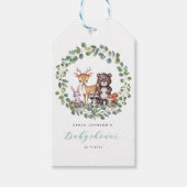 Baby shower van bossen cadeaulabel (Voorkant)