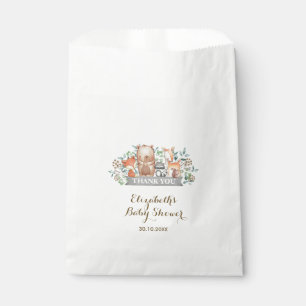 Baby shower van bossen/Cute Forest Animals Party Bedankzakje