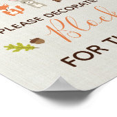 Baby shower van bossen - Decorteer een blok Poster (Hoek)