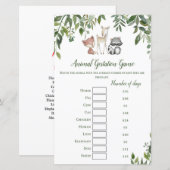 Baby shower van bossen - Dierenspel (Voorkant / Achterkant)