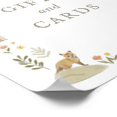 Baby shower van bossen en Kaarten Poster (Hoek)