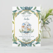 Baby shower van bossen kaart (Staand voorkant)