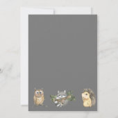 Baby shower van bossen kaart (Achterkant)