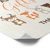 Baby shower van bossen Kaarten en cadeaubonnen Poster (Hoek)