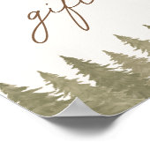 Baby shower van bossen Kaarten en cadeaubonnen Poster (Hoek)