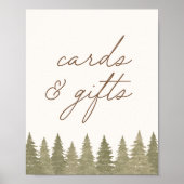 Baby shower van bossen Kaarten en cadeaubonnen Poster (Voorkant)