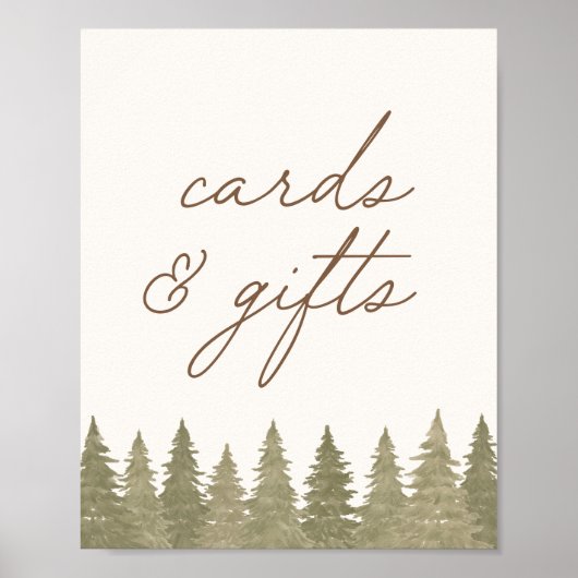 Baby shower van bossen Kaarten en cadeaubonnen Poster (Voorkant)