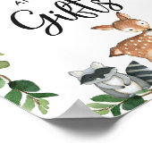 Baby shower van bossen Kaarten en cadeaubonnen Poster (Hoek)