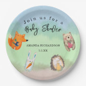 Baby shower van bossen papieren bordje (Voorkant)