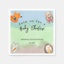 Baby shower van bossen servet