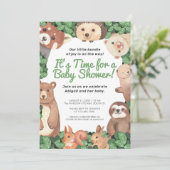 Baby shower van bossen (/w beer en zeugen) kaart (Staand voorkant)