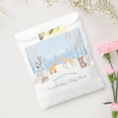 Baby shower van bossen | winterbos bedankzakje (Gezegeld)