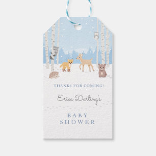 Baby shower van bossen   winterbos cadeaulabel