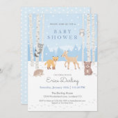 Baby shower van bossen | winterbos programmakaart (Voorkant / Achterkant)