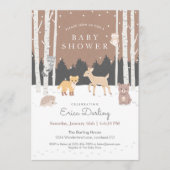 Baby shower van bossen | winterbos programmakaart (Voorkant)