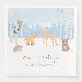 Baby shower van bossen | winterbos servet