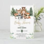 Baby shower van botanische bossen kaart (Staand voorkant)