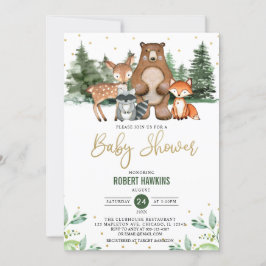 Baby shower van botanische bossen kaart