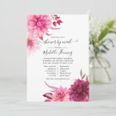 Baby shower van Bourgogne en Blush Autumn Herfst d Kaart (Staand voorkant)