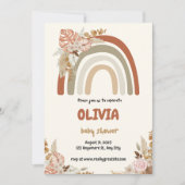 Baby shower van Brown Boho Rainbow Save The Date (Voorkant)