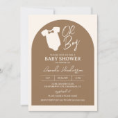 Baby shower van bruin en roombruin Stropdas Kaart (Voorkant)