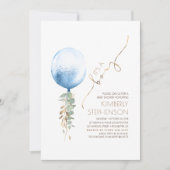 Baby shower van bruine Sage Green en Blue Boy Kaart (Voorkant)