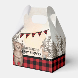 Baby shower van buffelbossen bedankdoosjes