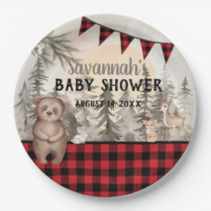 Baby shower van buffelbossen papieren bordje