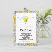 Baby shower van Bumblebee Floral Couple Kaart (Staand voorkant)
