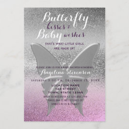 Baby shower van Butterfly Kisses Kaart